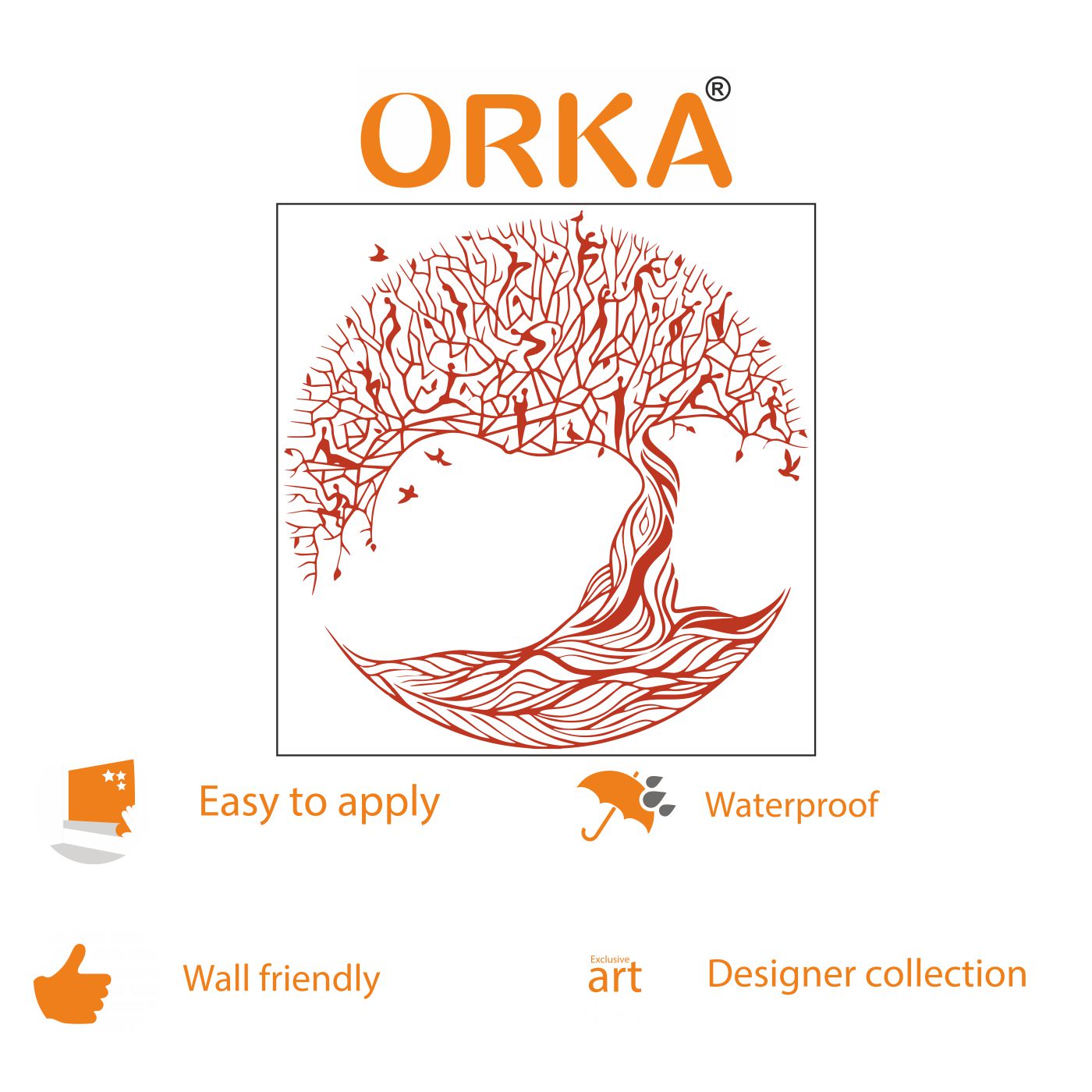 ORKA Nature Wall Decal Sticker 85   XXL 