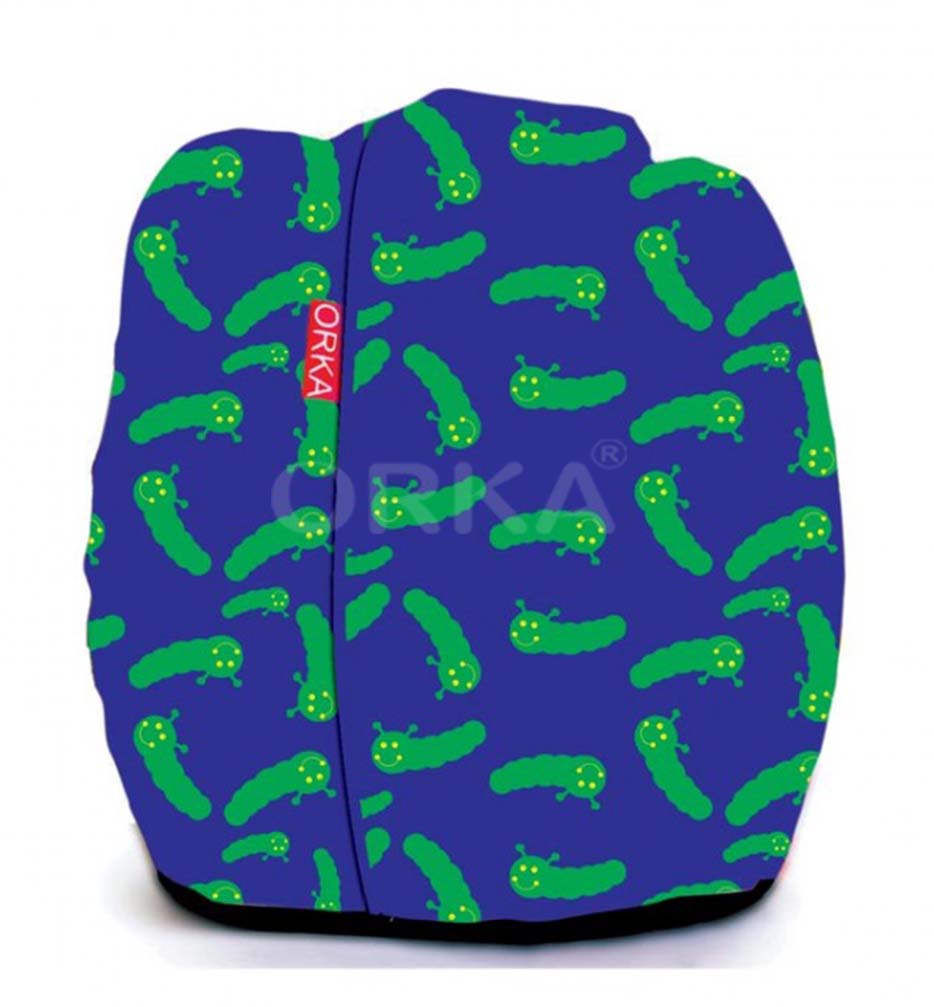 Orka Digital Printed Blue Bean Bag Caterpillar Theme  