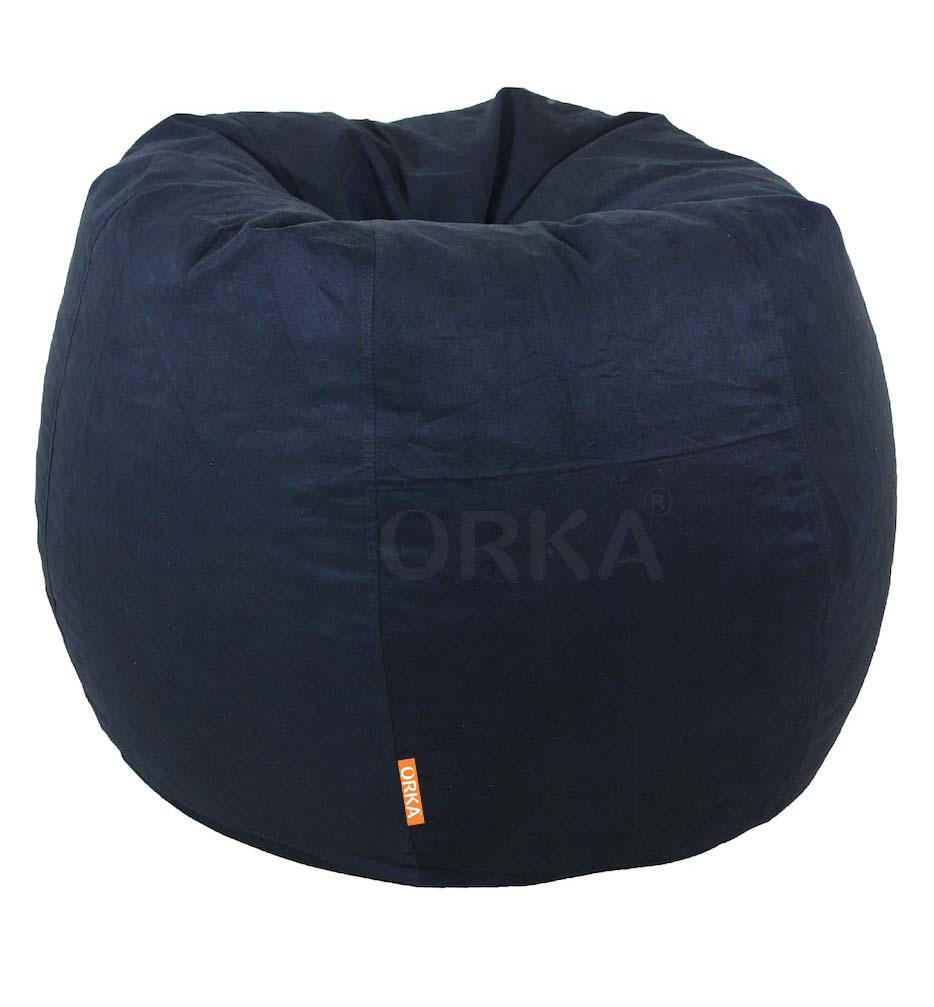 Orka Classic Suede Blue Bean Bag  