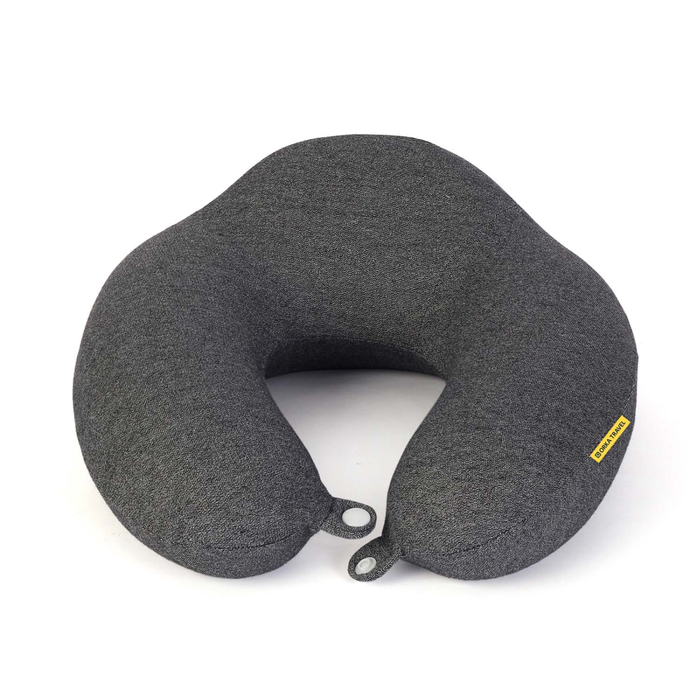 ORKA TRAVEL Solid Special Thermo Sensitive Memory Foam U Shaped Travel Neck Pillow - Dark Grey