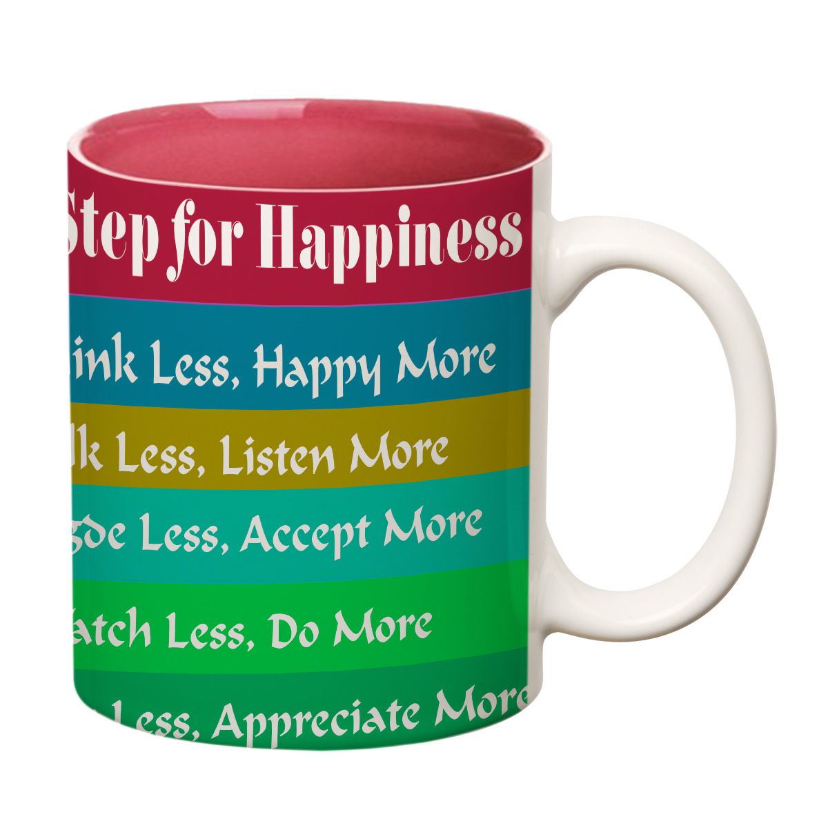 ORKA Coffee Mug Quotes Printed( Step For Happiness) Theme 11 Oz   