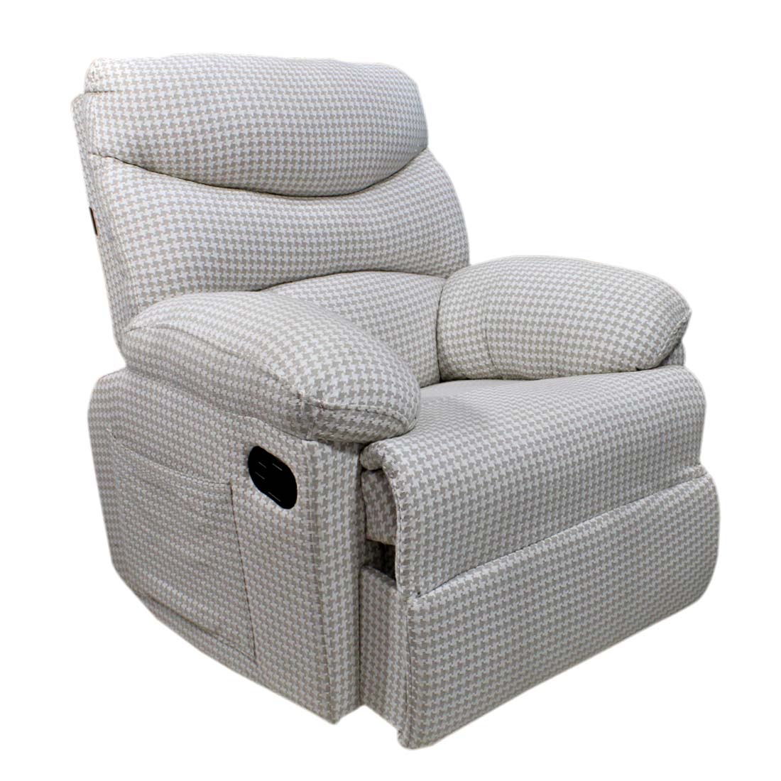 PRIMROSE Houston 3R Rocking And Revolving Recliner With Cotton Fabric - Grey