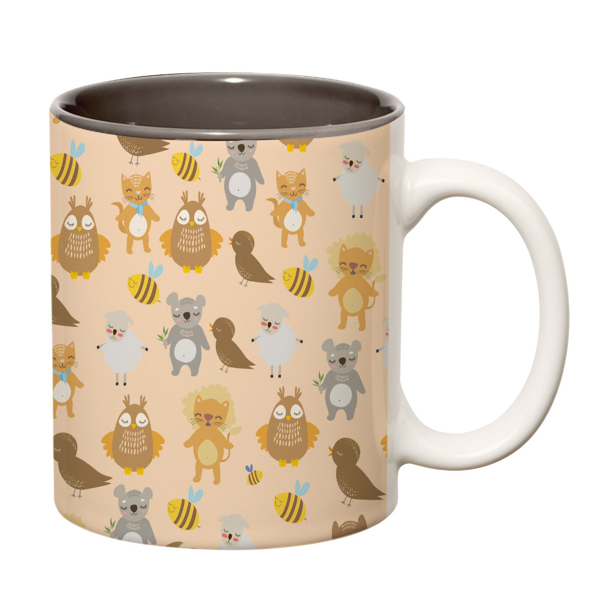 ORKA Coffee Mug Birds & Animals Theme 11 Oz   