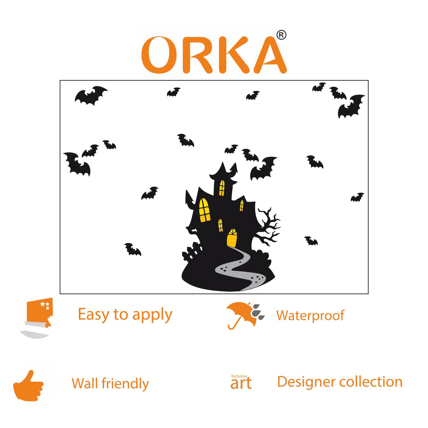 ORKA Halloween Wall Decal Sticker 5  