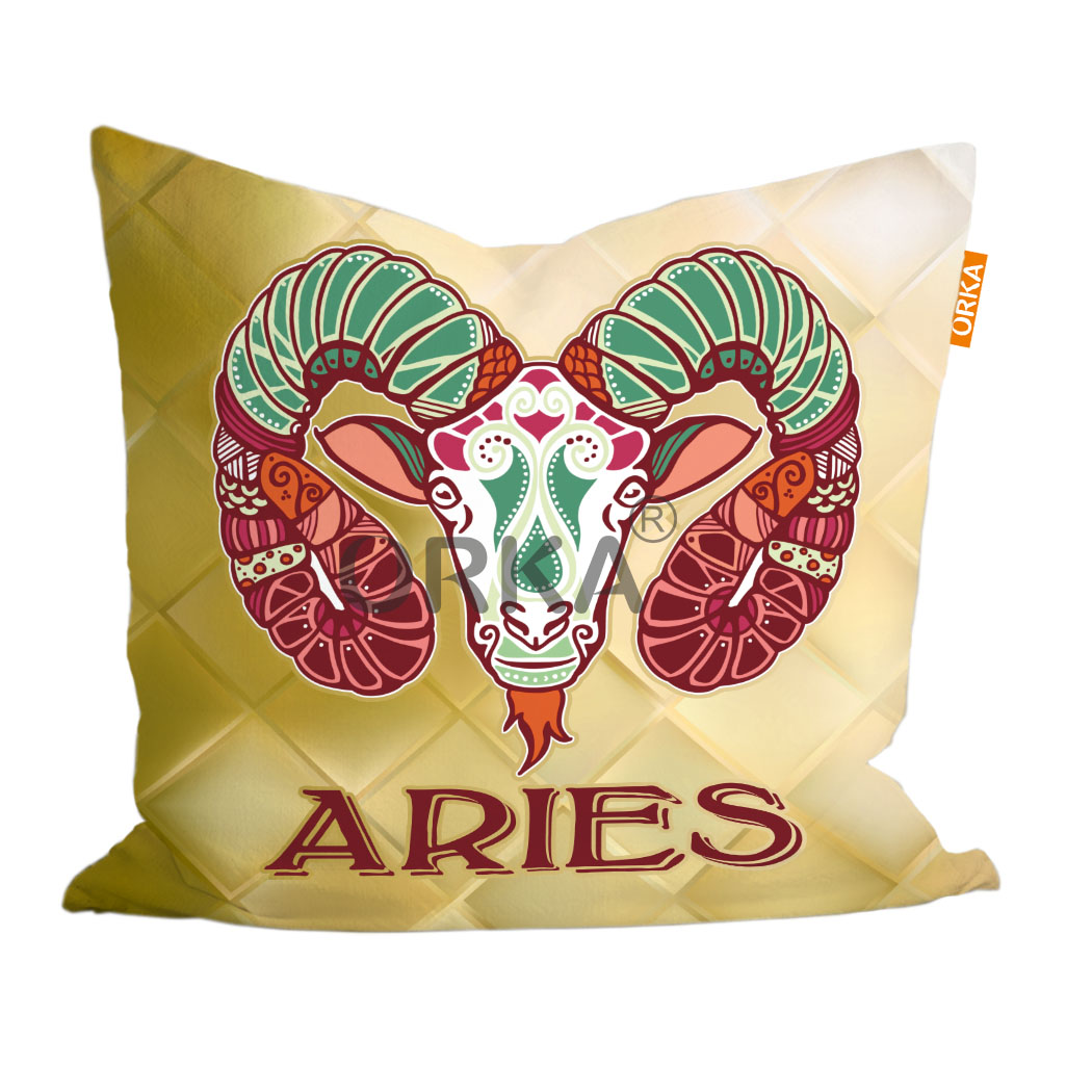 ORKA Aries Sunshine Theme Digital Printed Cushion 2  