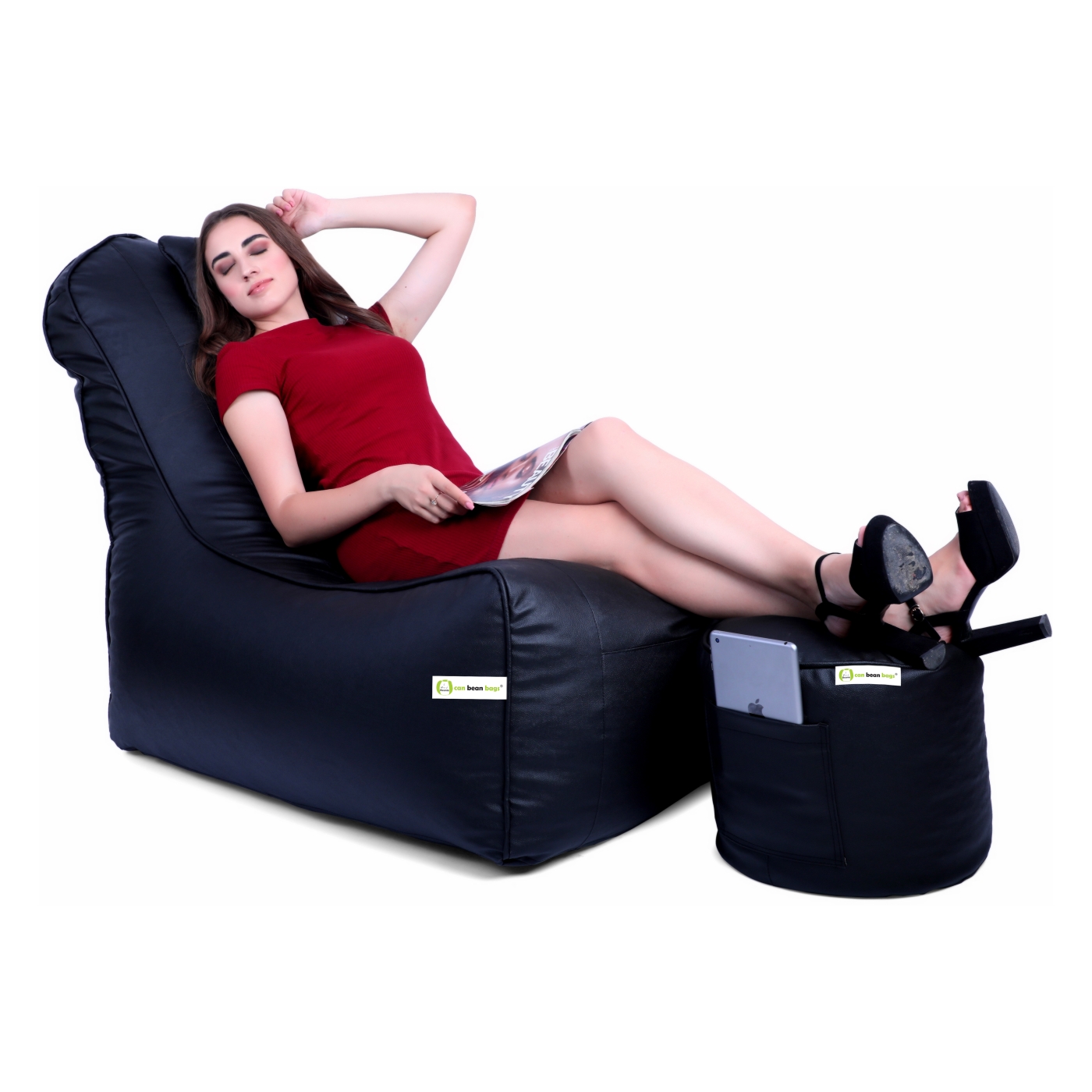 Can Bean Bags Video Rocker With Head Rest Black   XXXL  Cover Only 