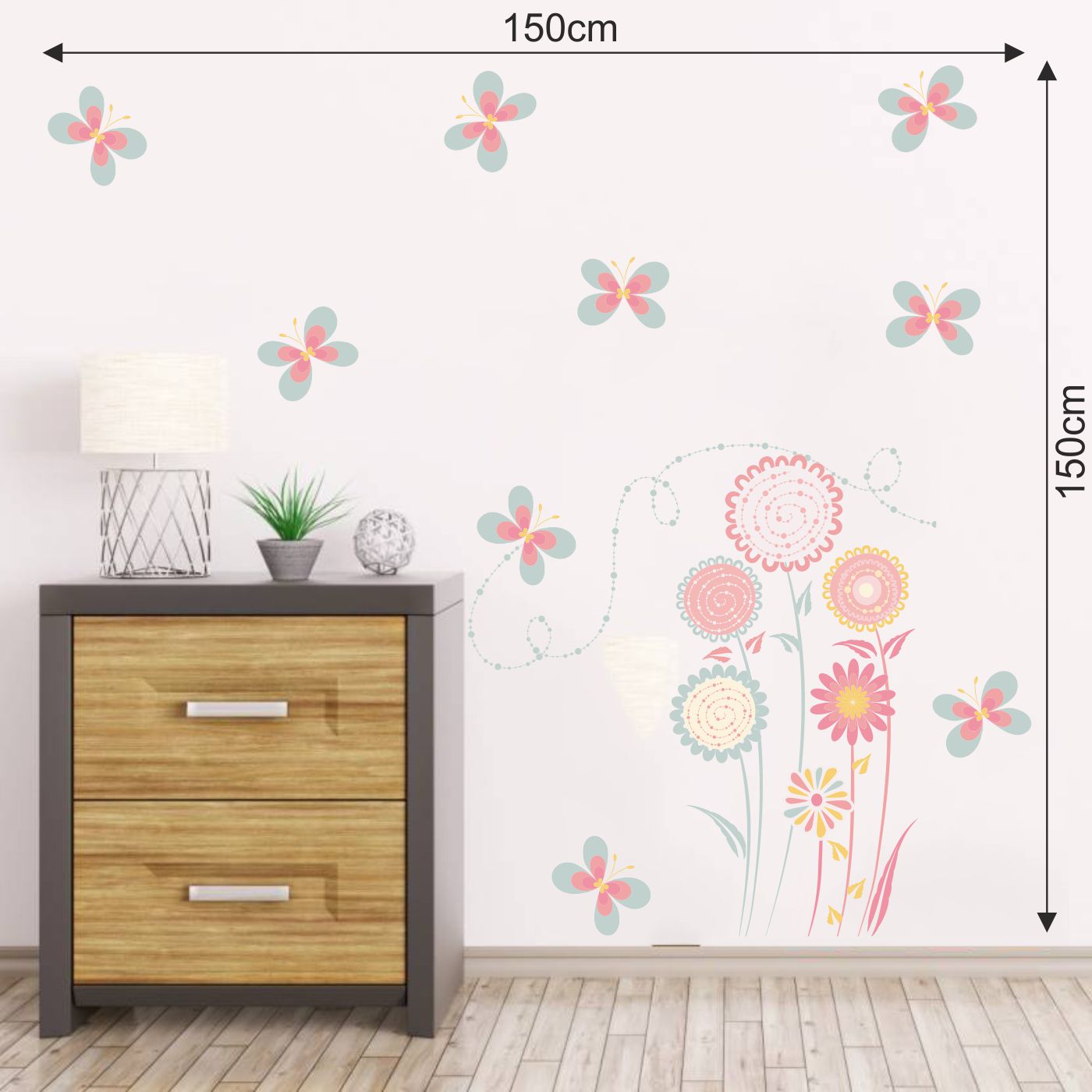 ORKA Butterfly Theme Wall Decal Sticker 24  