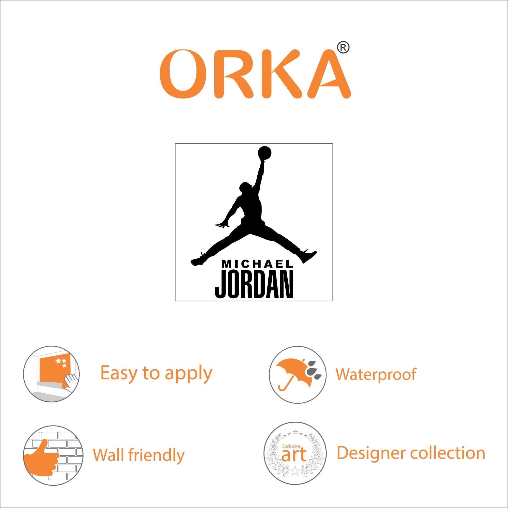 ORKA Basketball Wall Decal Sticker 12  