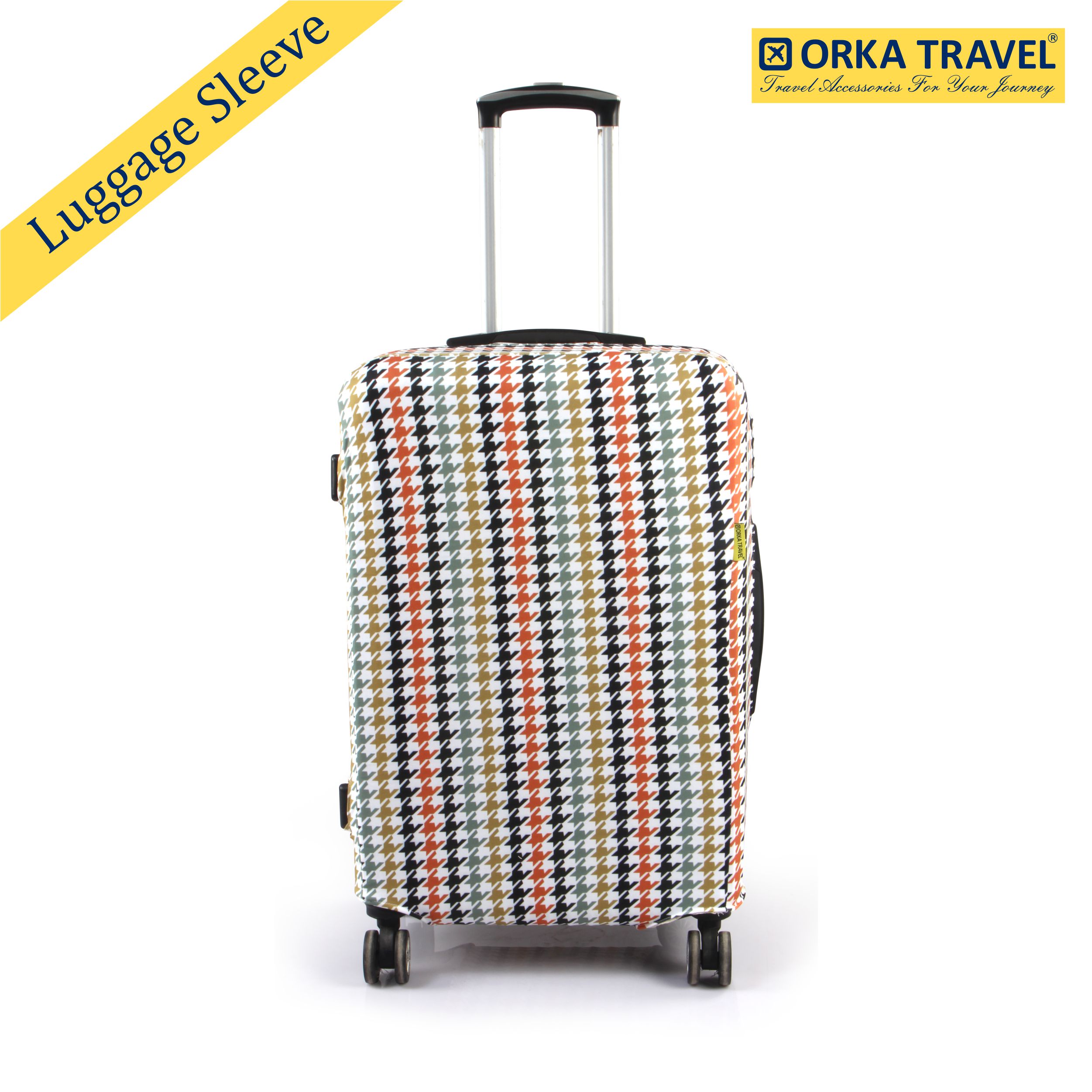 Orka Travel Luggage Cover Houndstooth  