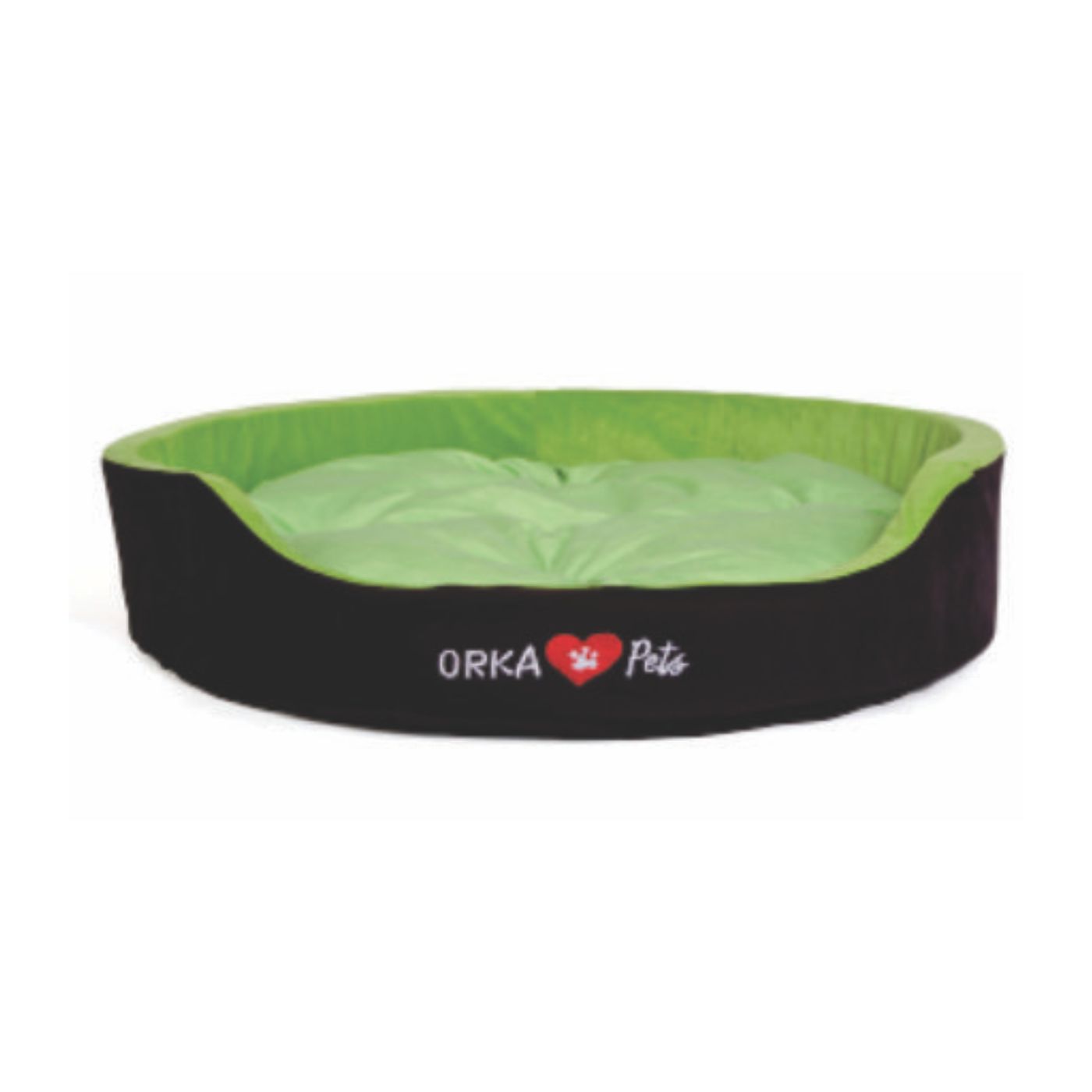 Orka Pet Bed Large - Black And Green  