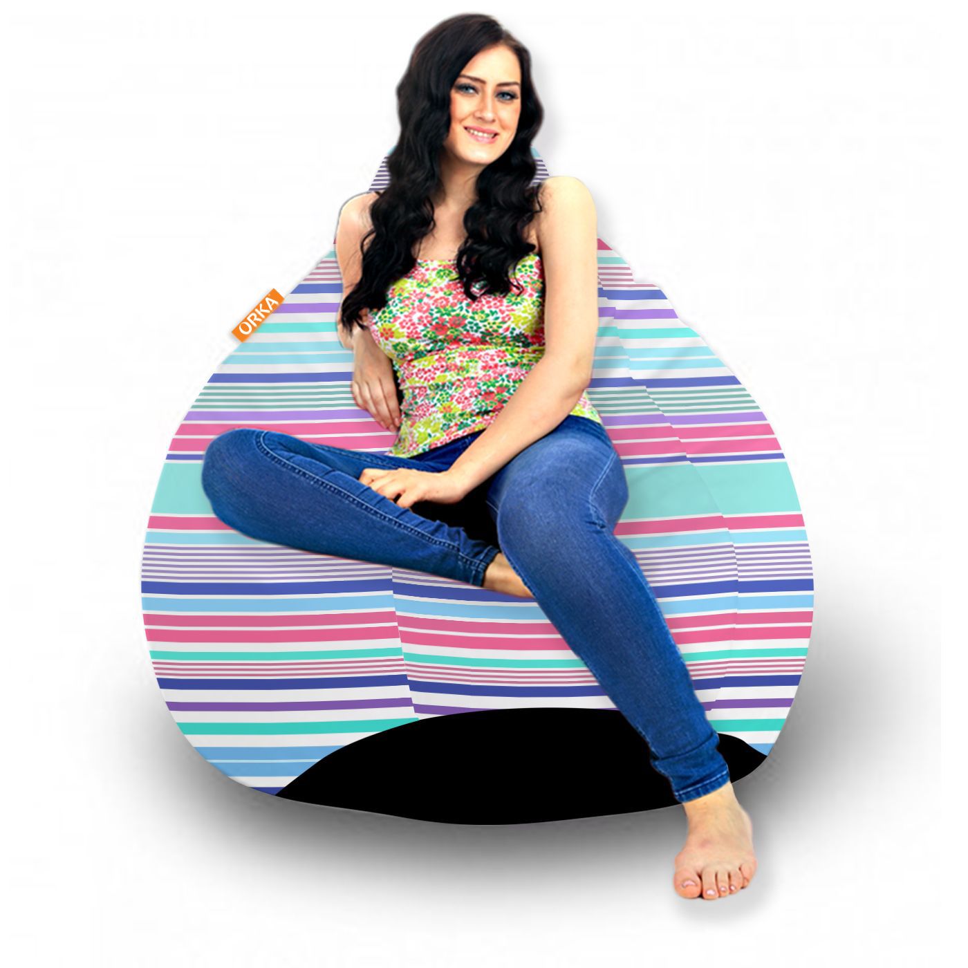 ORKA Digital Printed Design 20 Bean Bag  