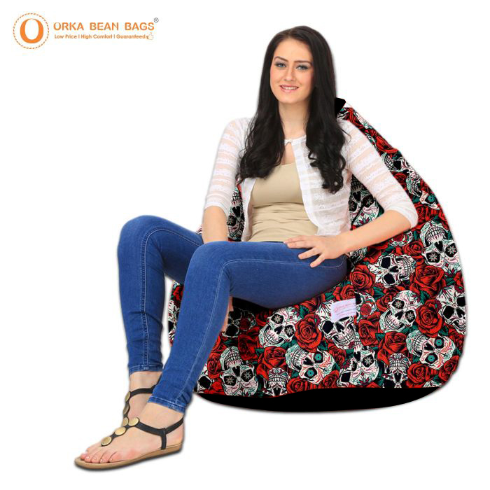 ORKA Digital Printed Design 23 Multicolor Bean Bag   