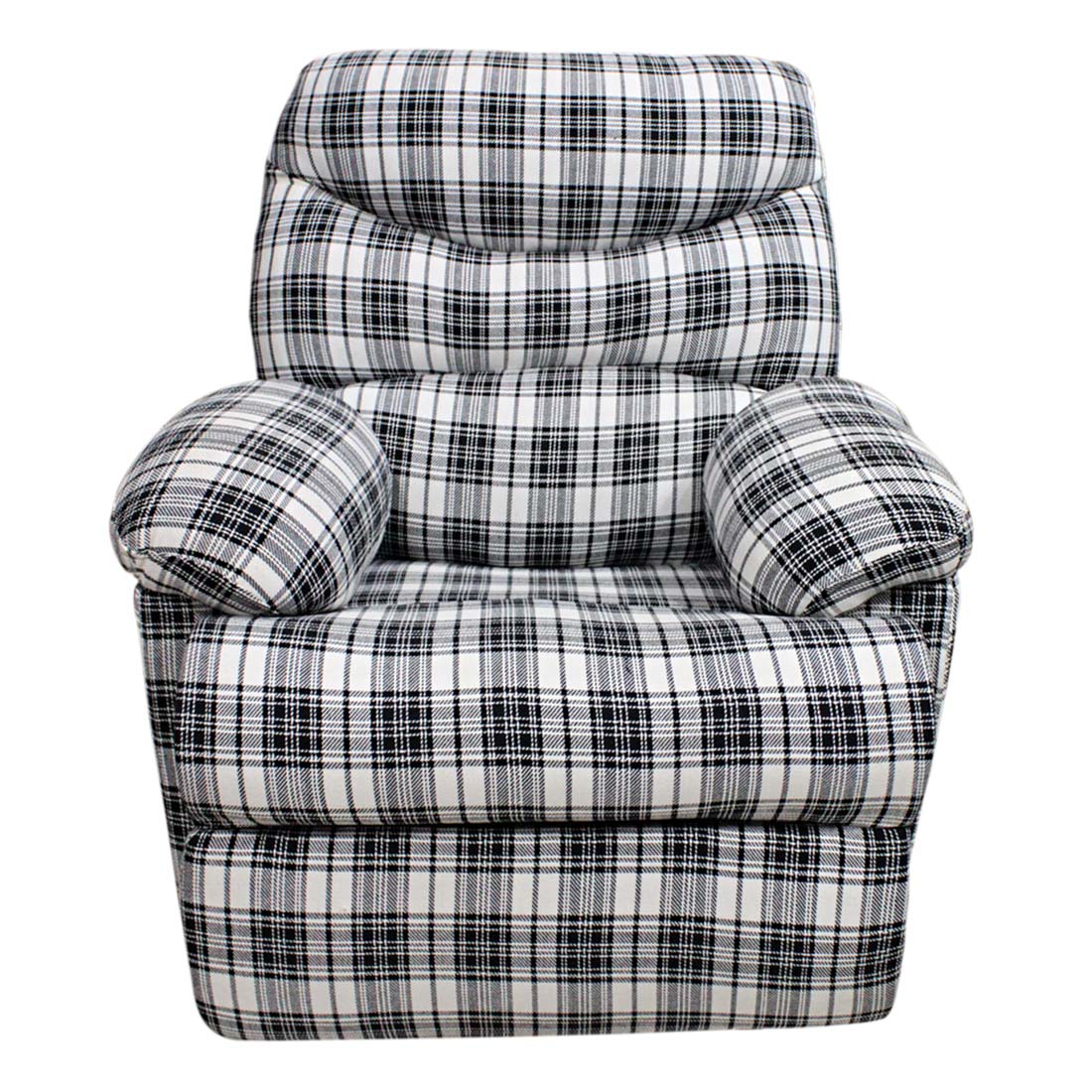 PRIMROSE Christie 3R Rocking And Revolving Recliner With Cotton Fabric - Black And White