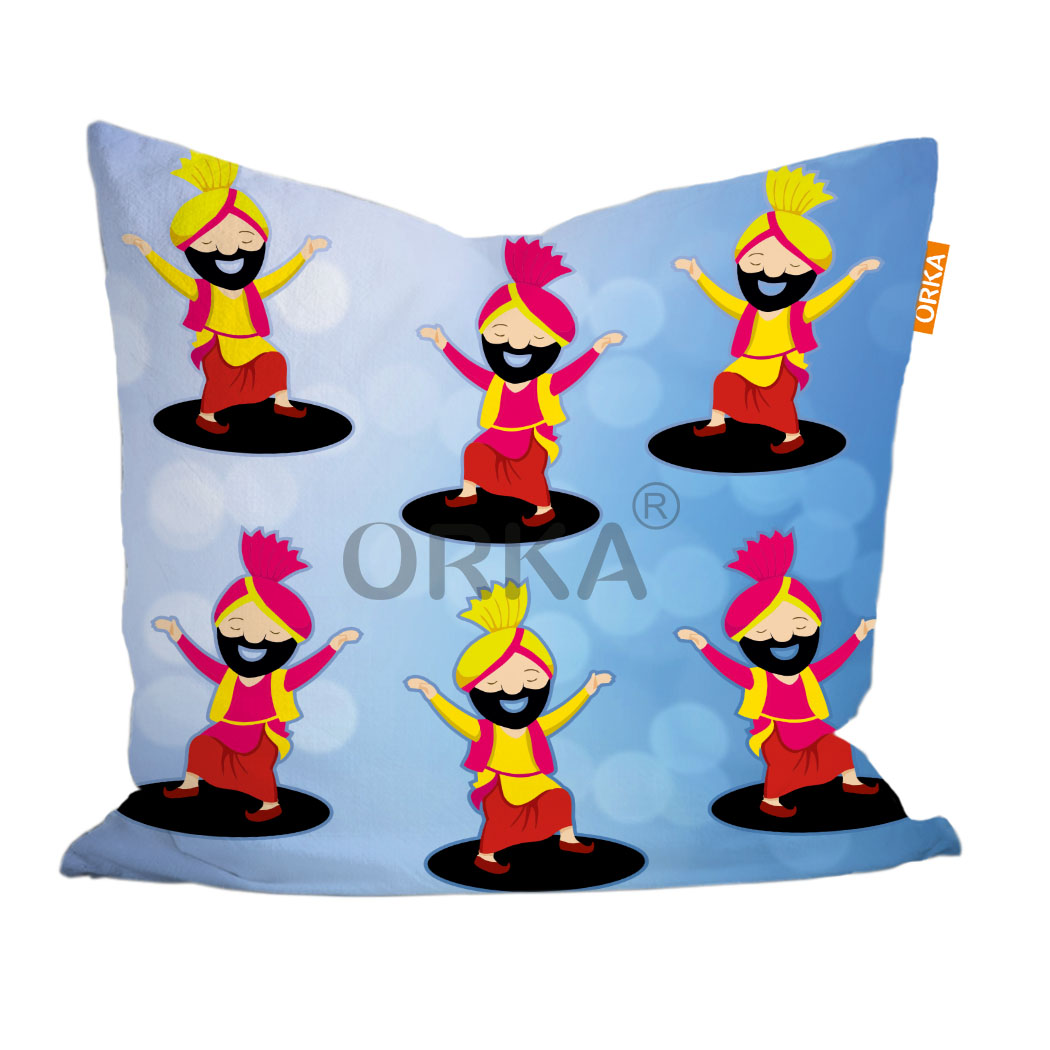 ORKA Punjabi Theme Digital Printed Cushion 30  