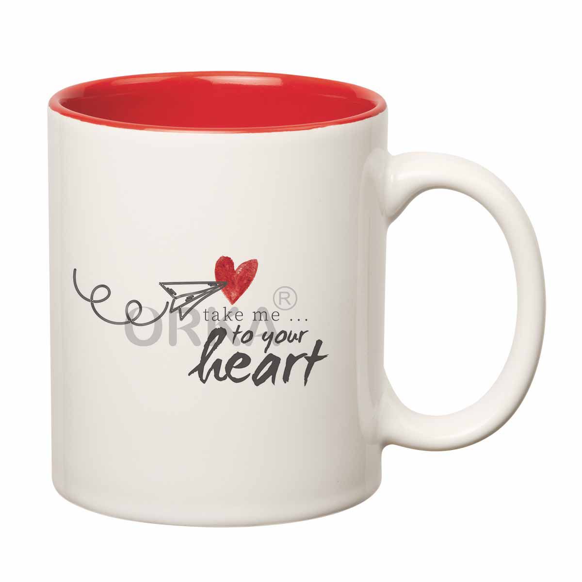 ORKA Take Me To Your Heart Theme Valentine Coffee Mug  
