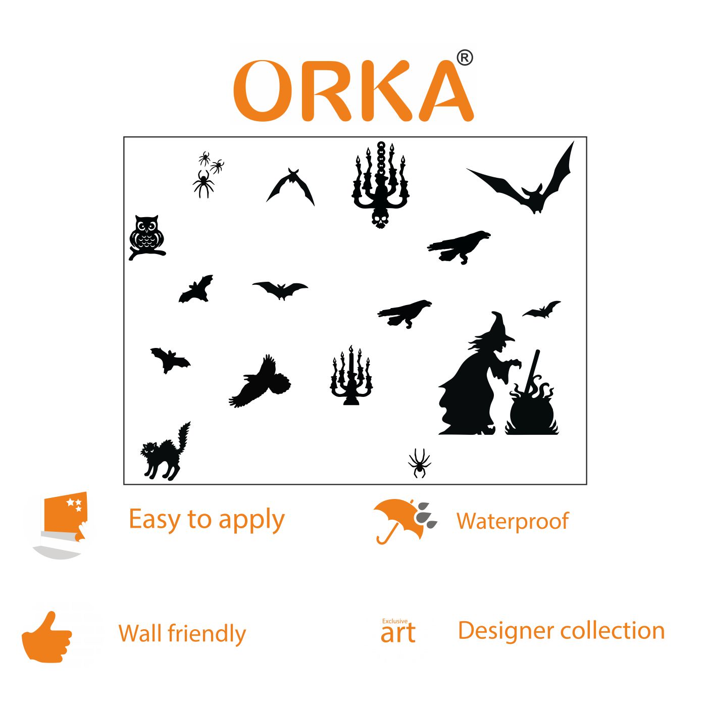 ORKA Halloween Wall Decal Sticker 24  