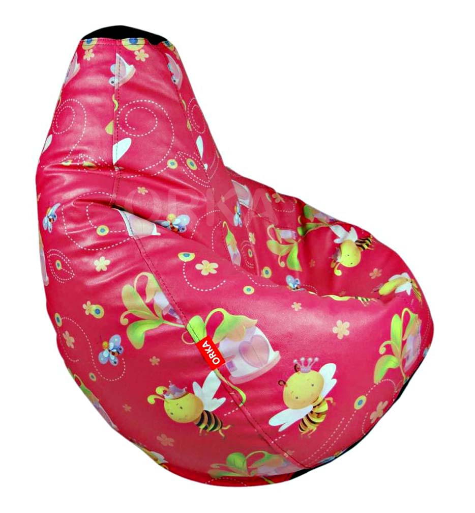 Orka Digital Printed Pink Bean Bag Butterfly Bee Theme  