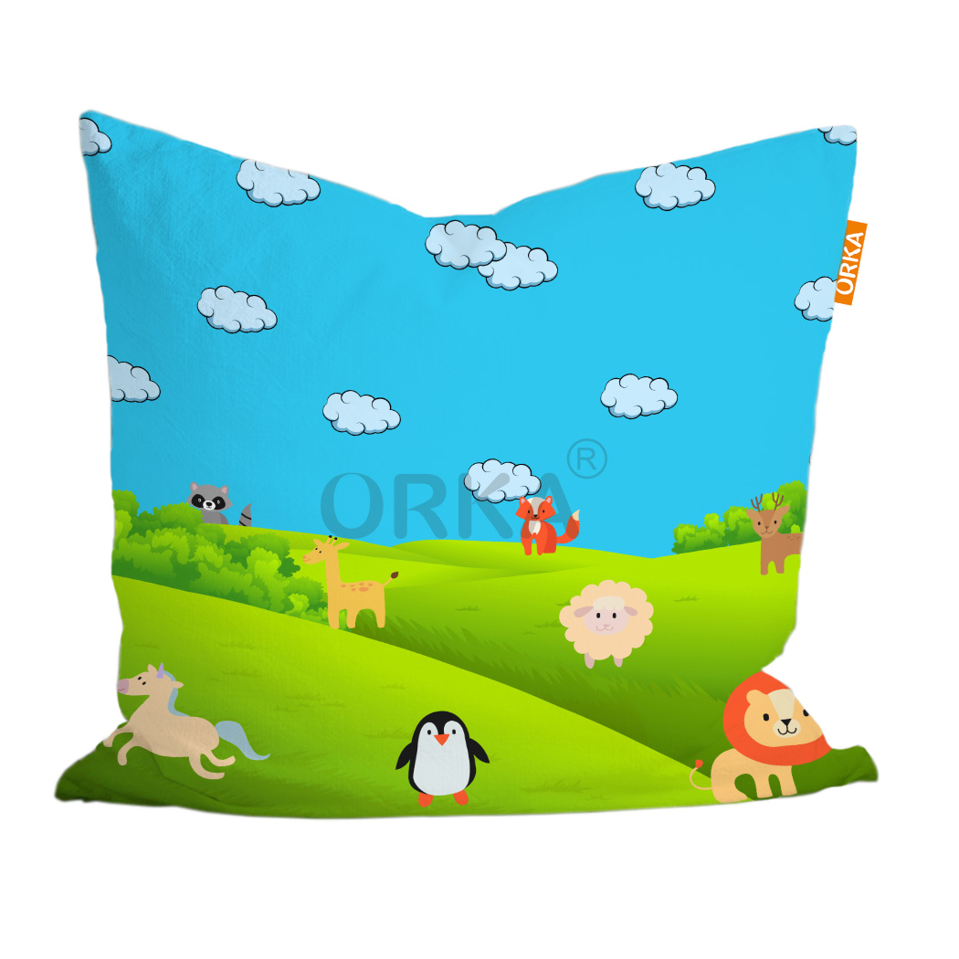 ORKA Kids Digital Printed Cushion Jungle Theme  
