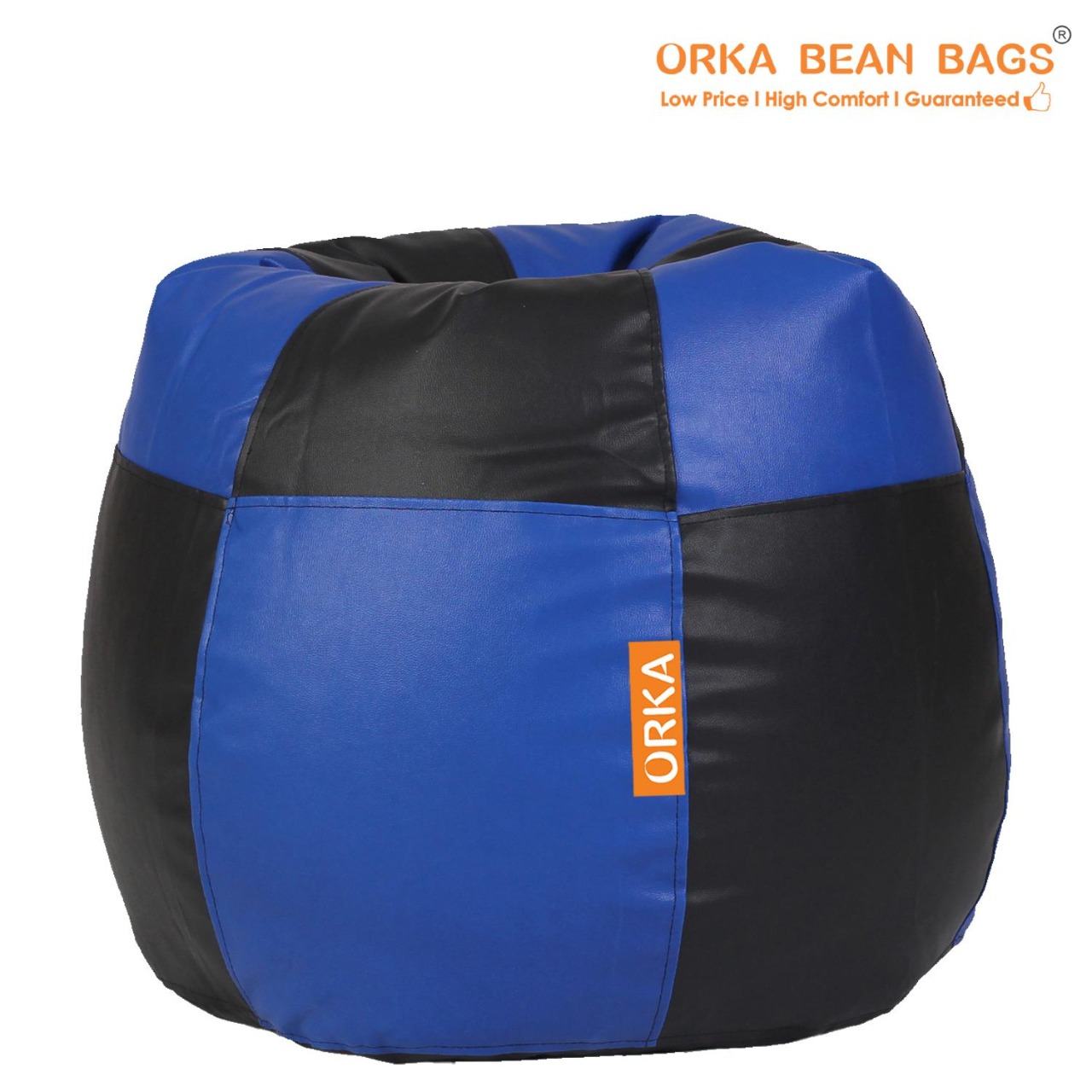 ORKA Classic Dual Color Blue Black Bean Bag  