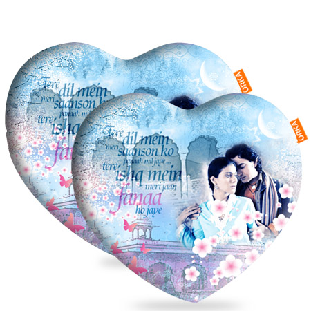 ORKA Valentine Themes Heart Cushions (Fanna Theme)Combo 21  