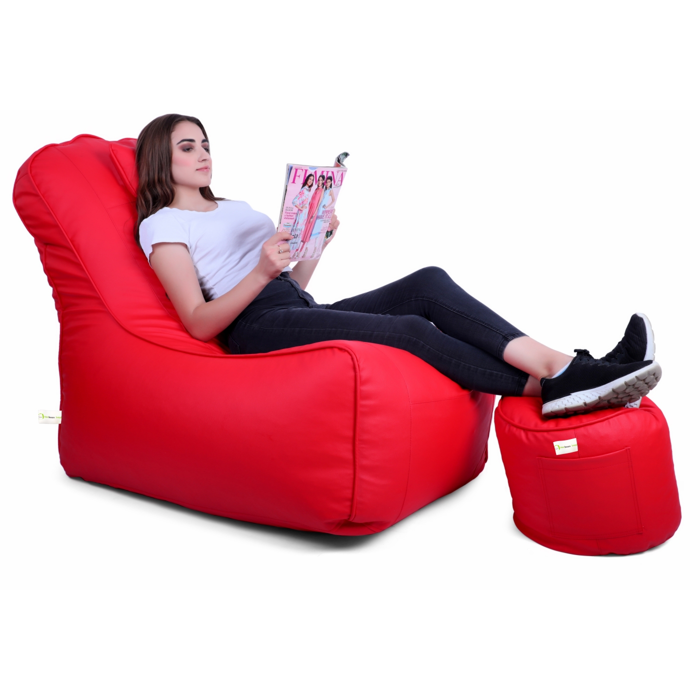 Can Bean Bags Video Rocker With Head Rest Red  