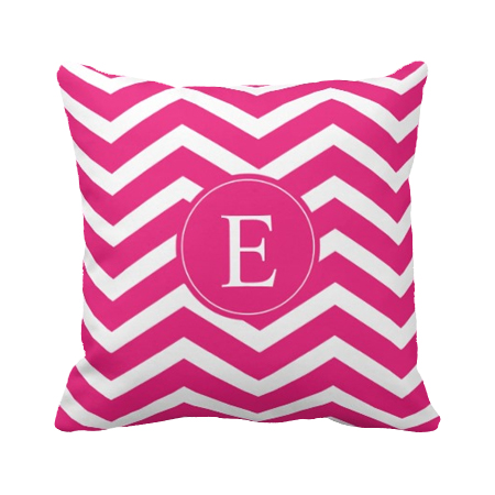 ORKA Digital Printed Personalized Canvas Filled With Polyfill Square Cushion 14 X 14 Inch "E" Alphabet