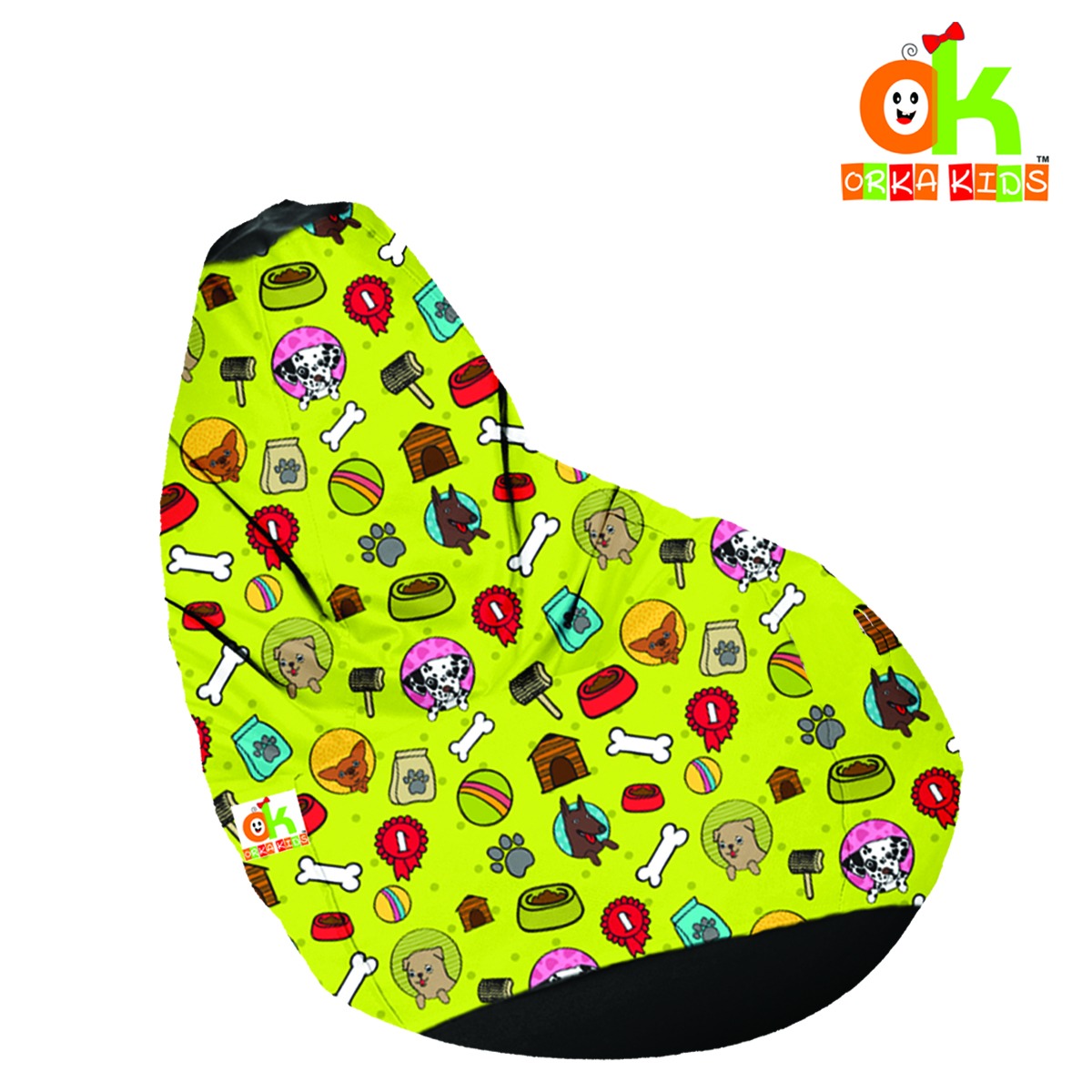 ORKA Kids Digital Printed3 Bean Bag Multicolor  