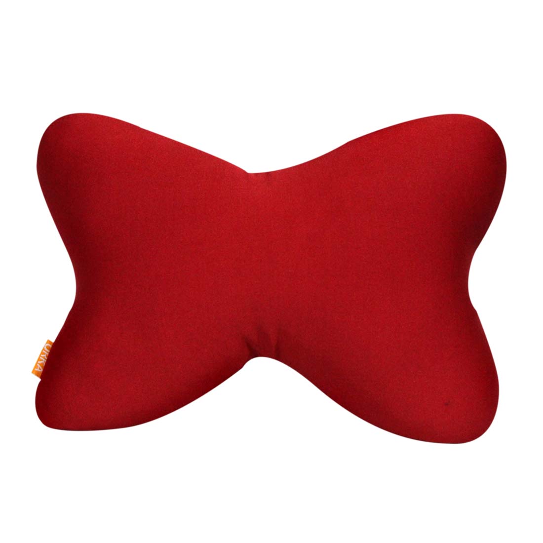 ORKA Classic Car Neckrest Pillow Filled With Microbeads [Pack Of 2] - Red  