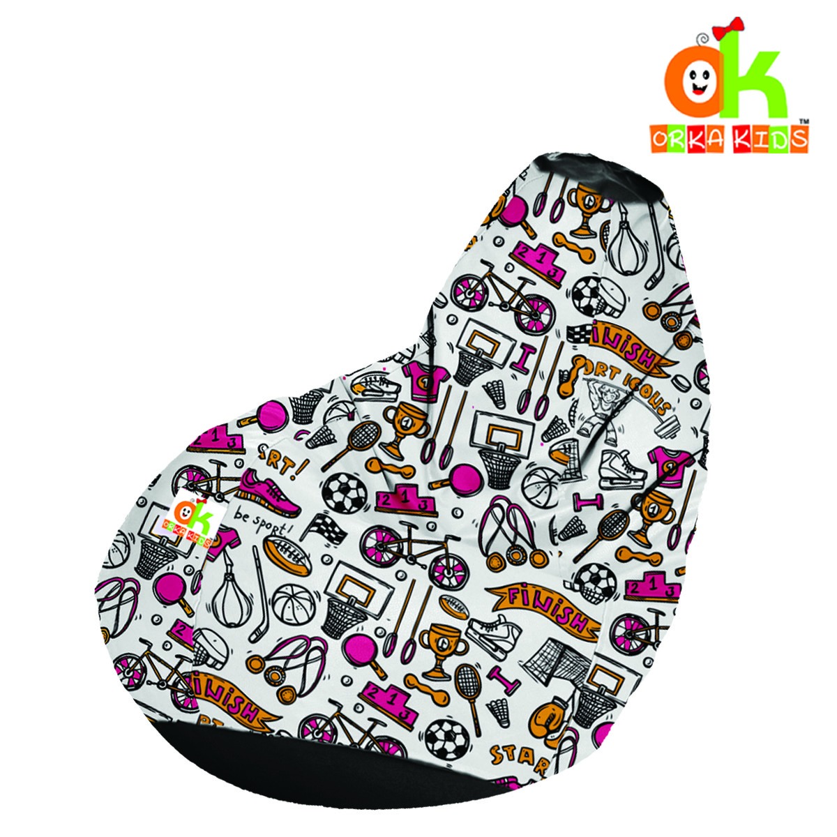 ORKA Kids Digital Printed15 Sports Star Bean Bag  