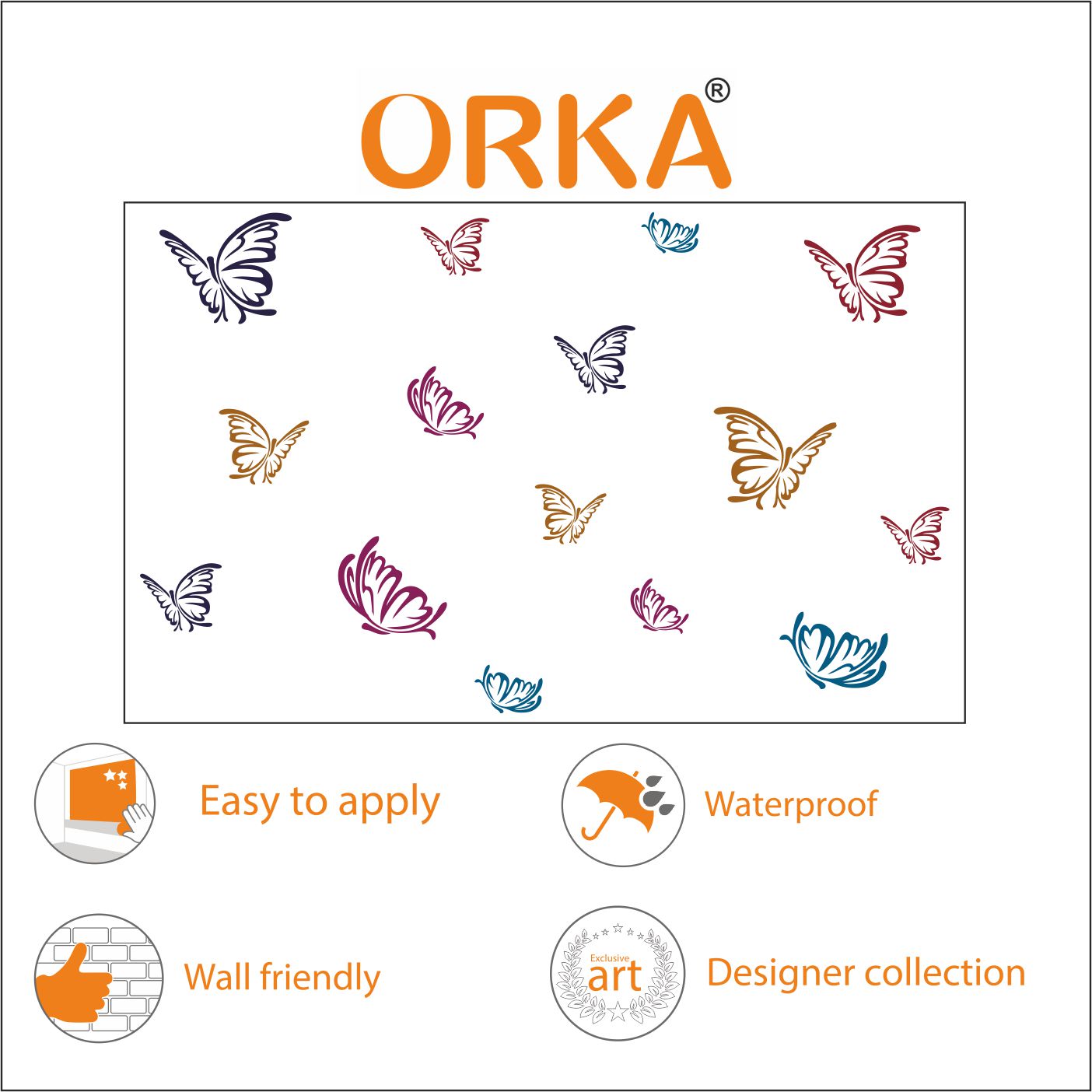 ORKA Nature Wall Decal Sticker 39    XL 