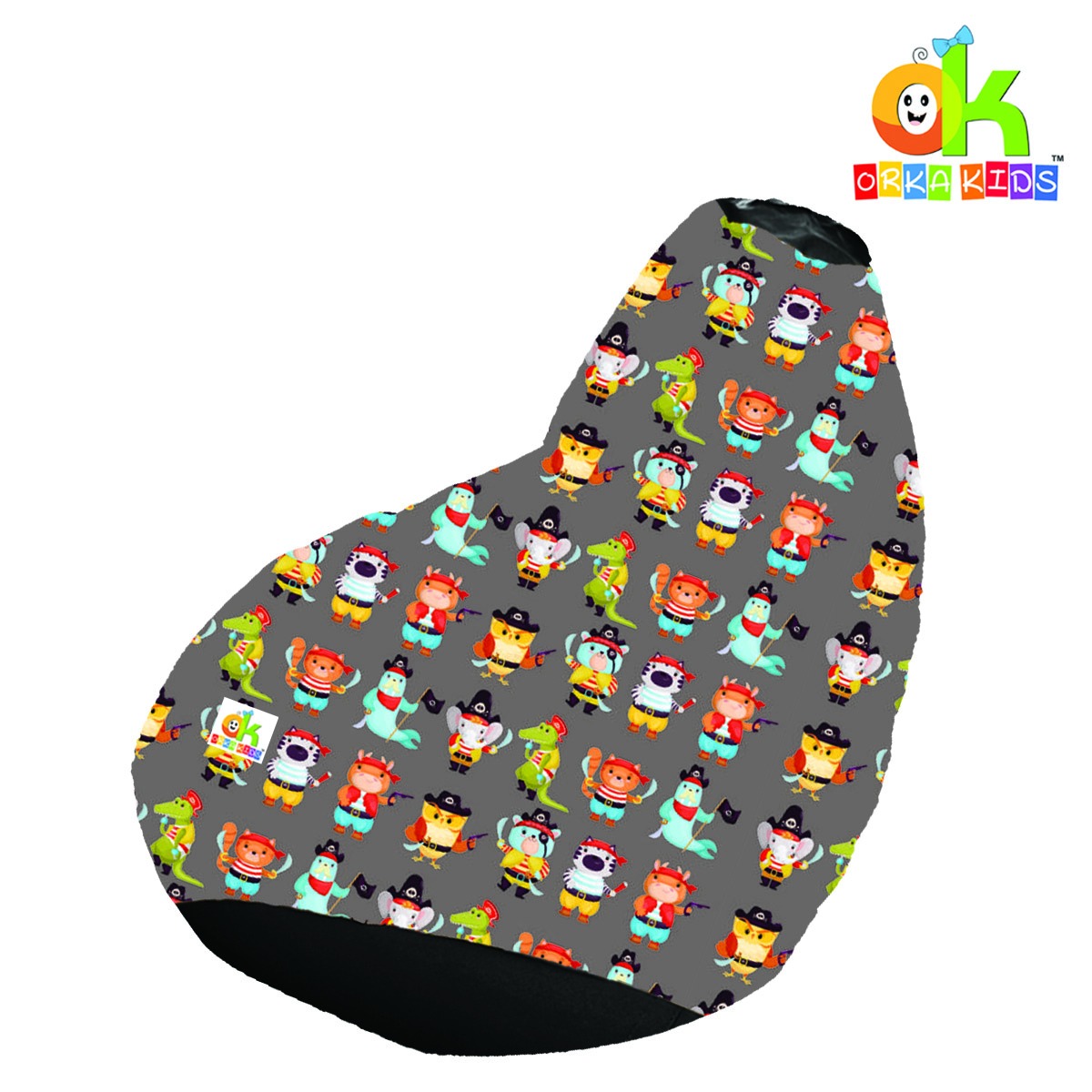 ORKA Kids Digital Printed Cartoon Rabbit Multicolor Bean Bag Cover Without  Beans