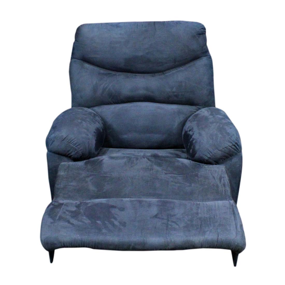 PRIMROSE Victoria 3R Rocking And Revolving Recliner With Suede Fabric - Navy Blue