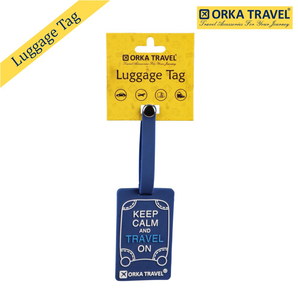 Orka Travel Luggage Tag Keep Calm & Travel  