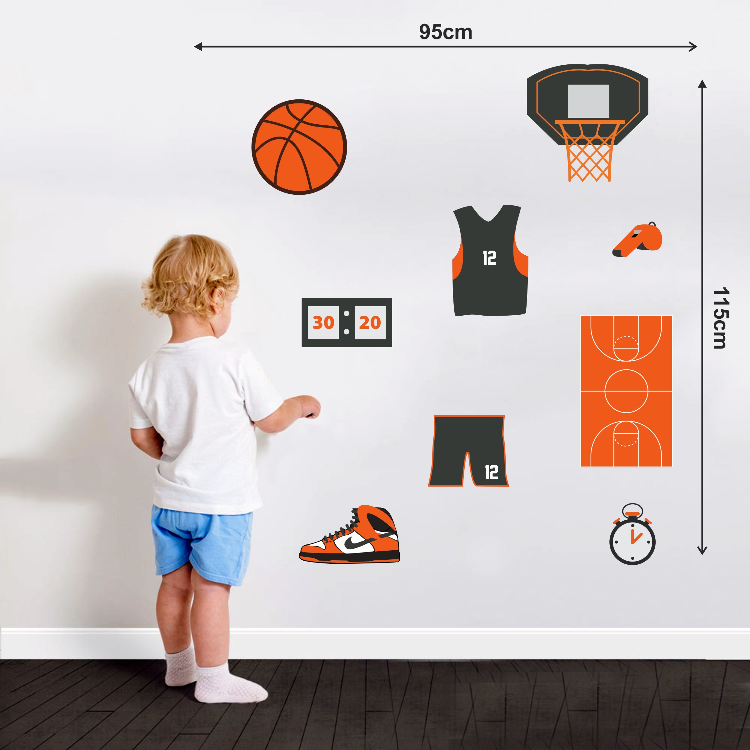 ORKA Basketball Wall Decal Sticker 10  