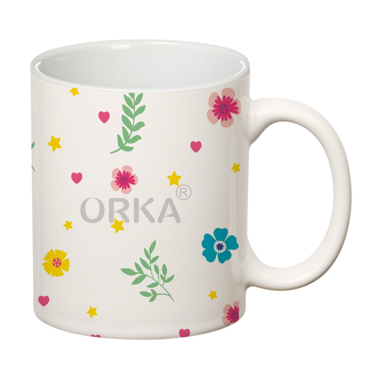 ORKA Coffee Mug Nature Printed(Flower) Theme 11 Oz   