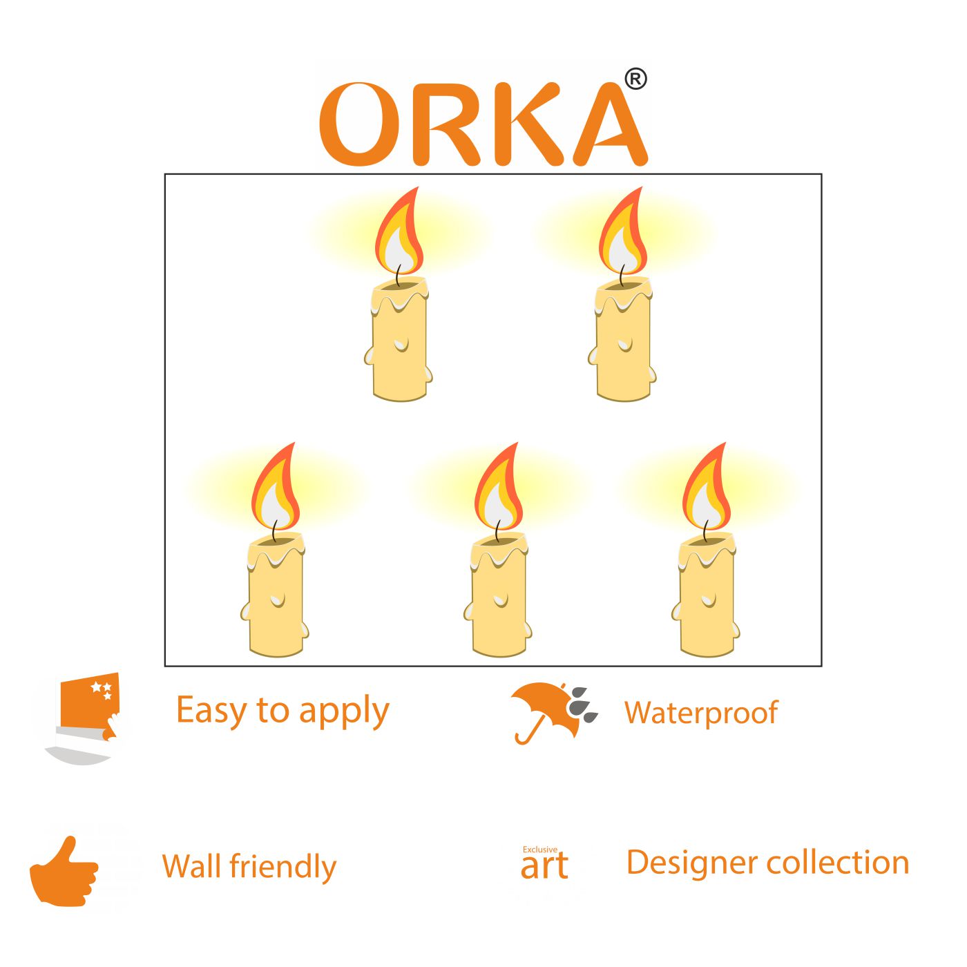 ORKA Diwali Wall Decal Sticker 24  