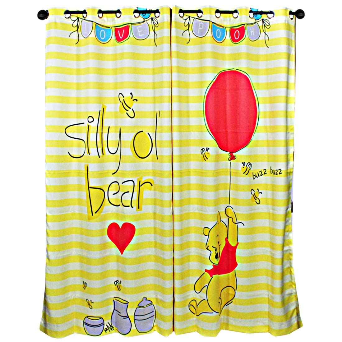 ORKA Sillyol Teddy Bear Design Digital Printed Door Curtain  