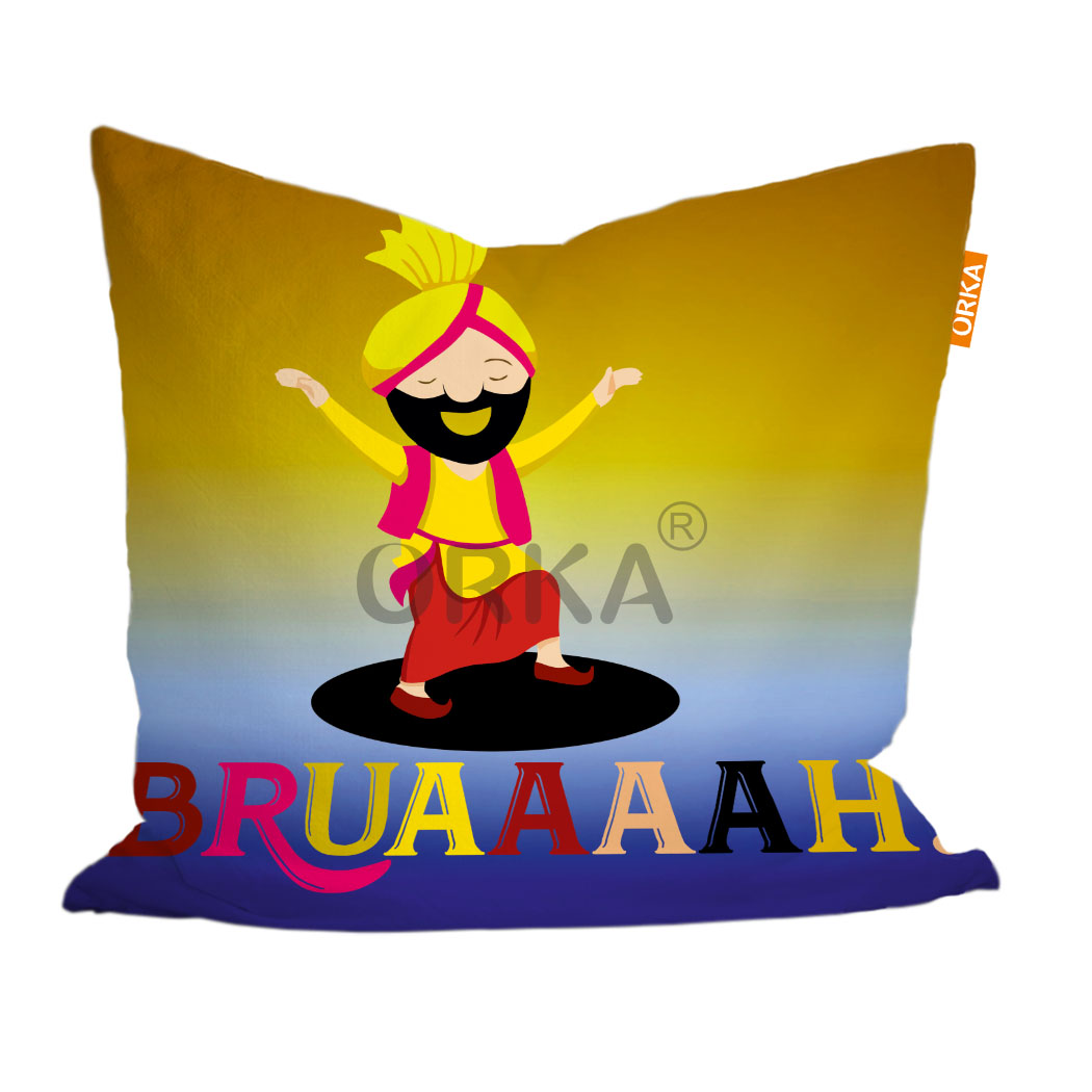 ORKA Punjabi Theme Digital Printed Cushion 31  