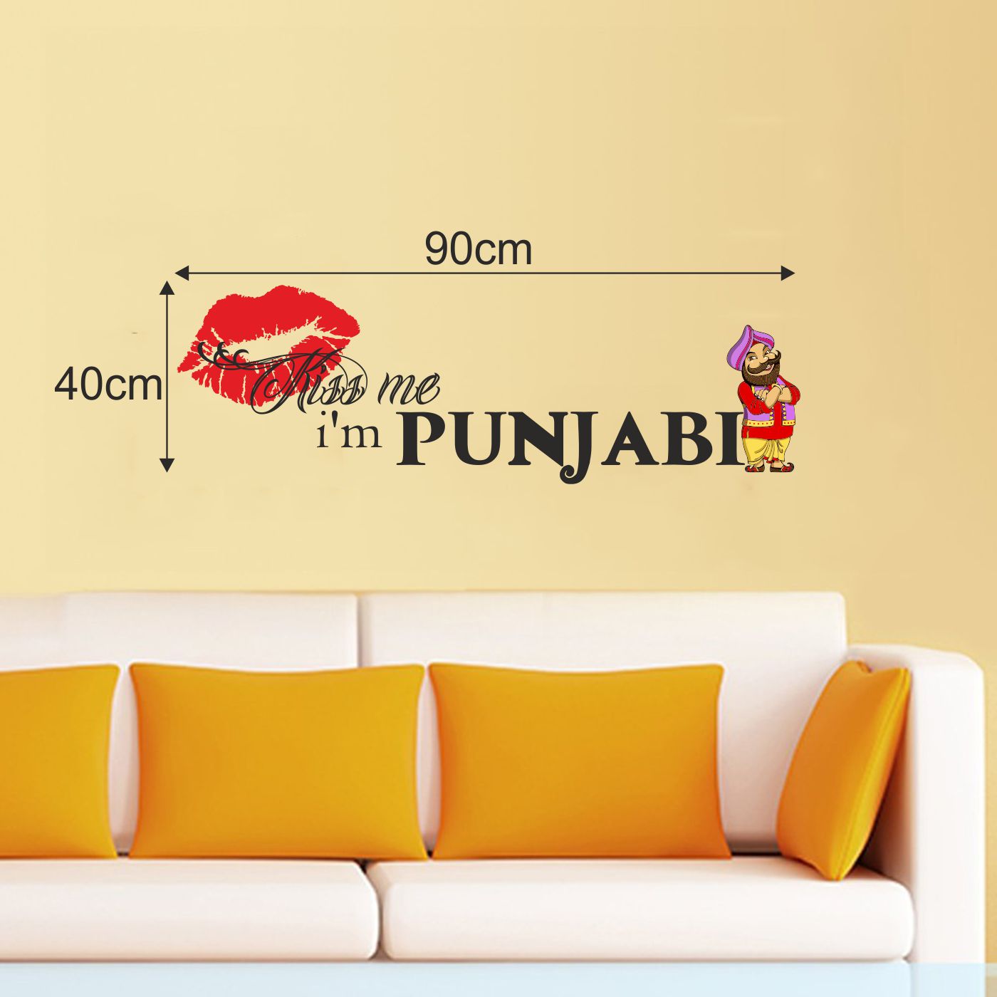 ORKA Punjabi Theme Wall Sticker  15  