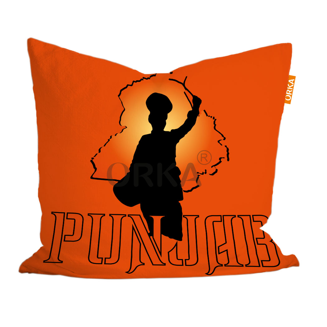 ORKA Punjabi Theme Digital Printed Cushion 29  