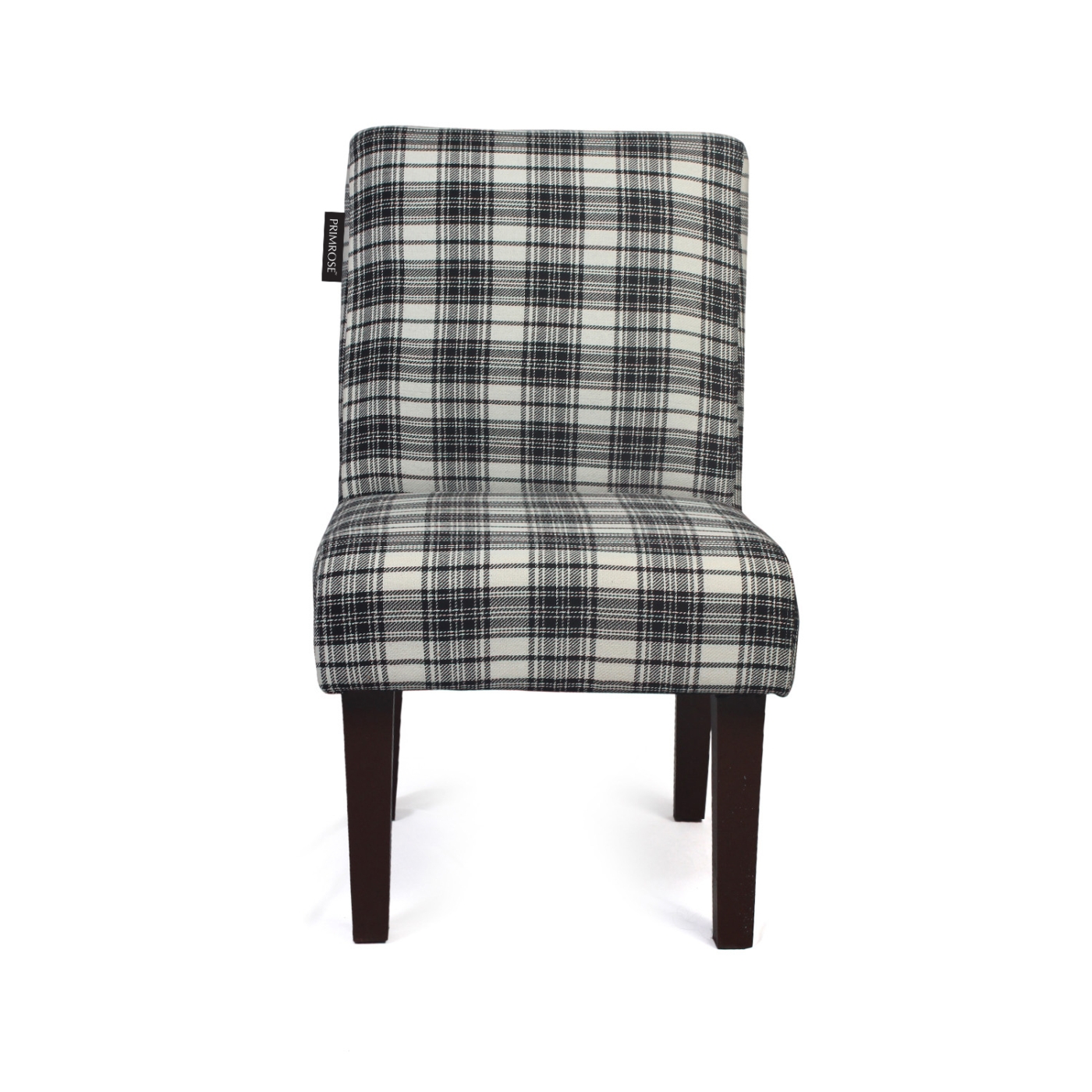 PRIMROSE Betty Premium Cotton Fabric Chair - Black And White  