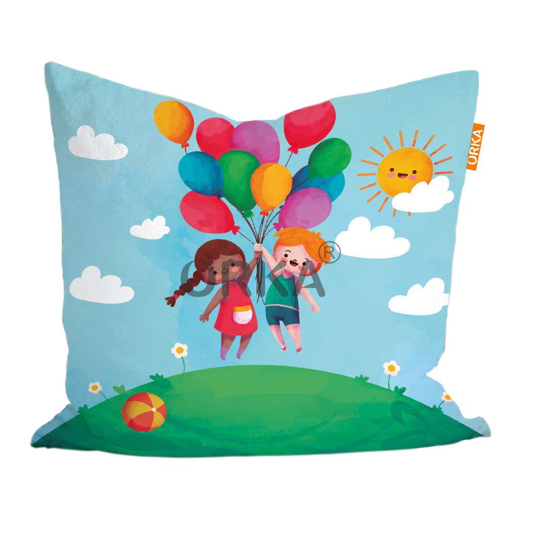 ORKA Kids Digital Printed Cushion Balloon Theme  