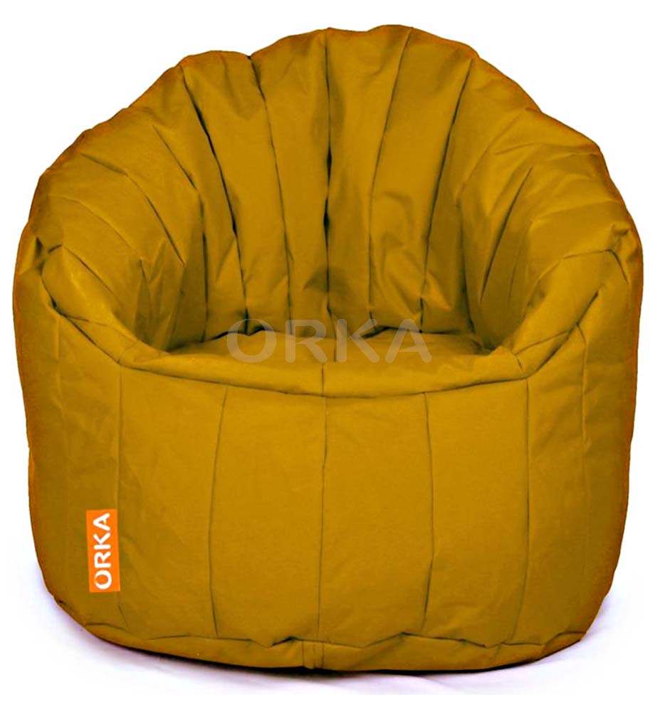 ORKA Classic Denier XXXL Big Boss Chair Cover Without Beans - Yellow