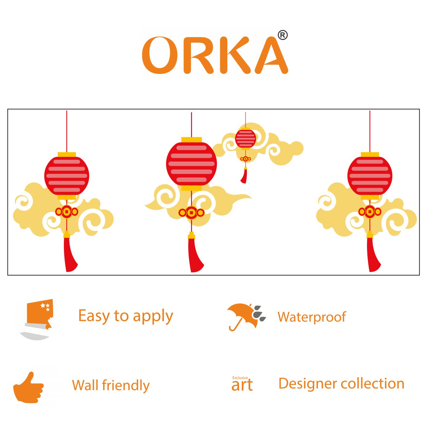 ORKA Diwali Wall Decal Sticker 32  