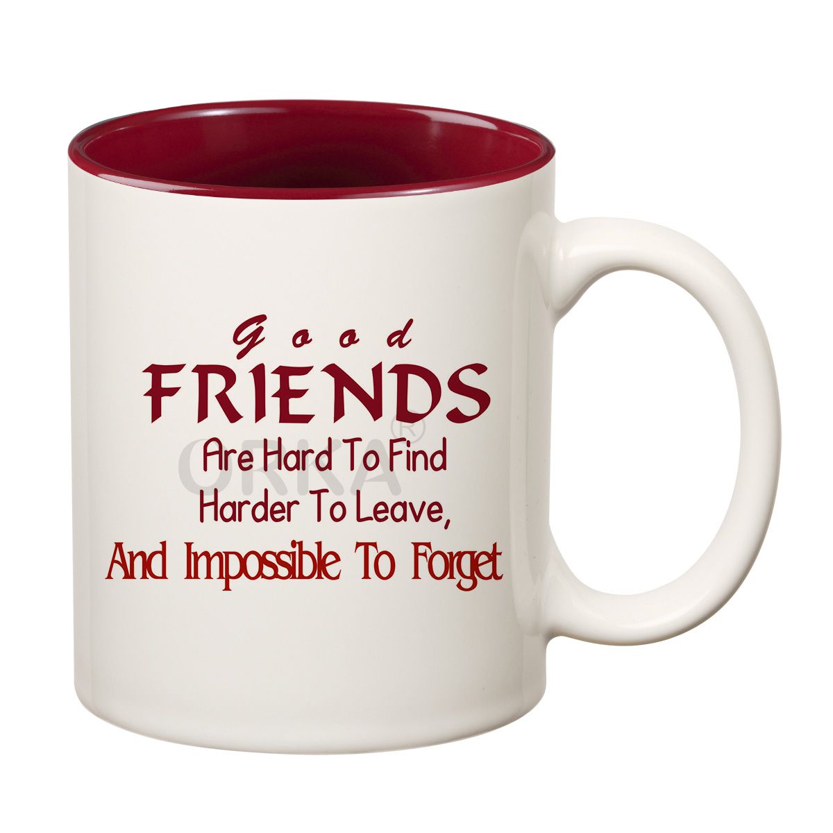 ORKA Coffee Mug Quotes Printed(Good Friends) Theme 11 Oz   