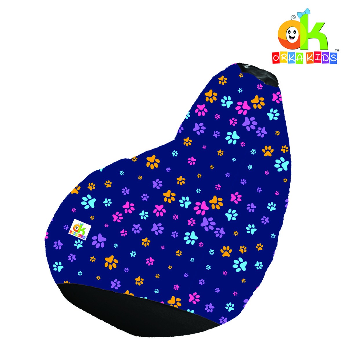 ORKA Kids Digital Printed58 Step Design Multicolor Bean Bag        