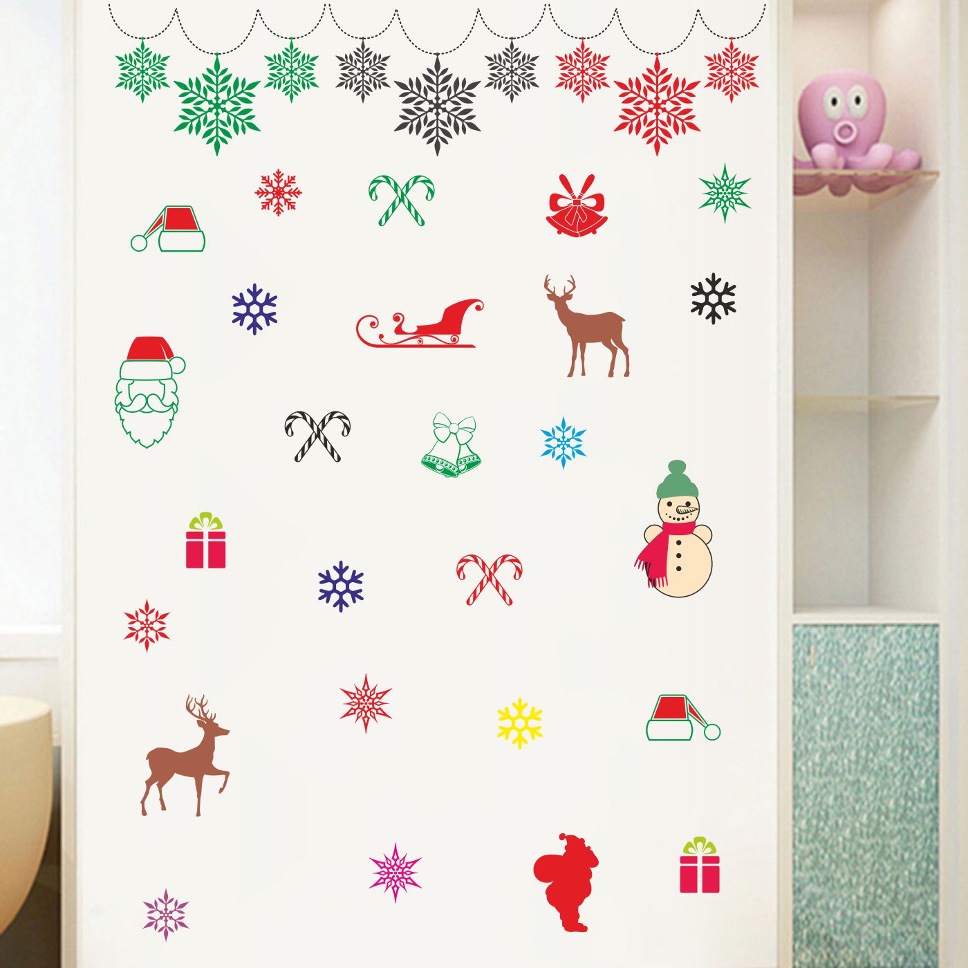 ORKA Christmas Theme Wall Sticker 24   XL 