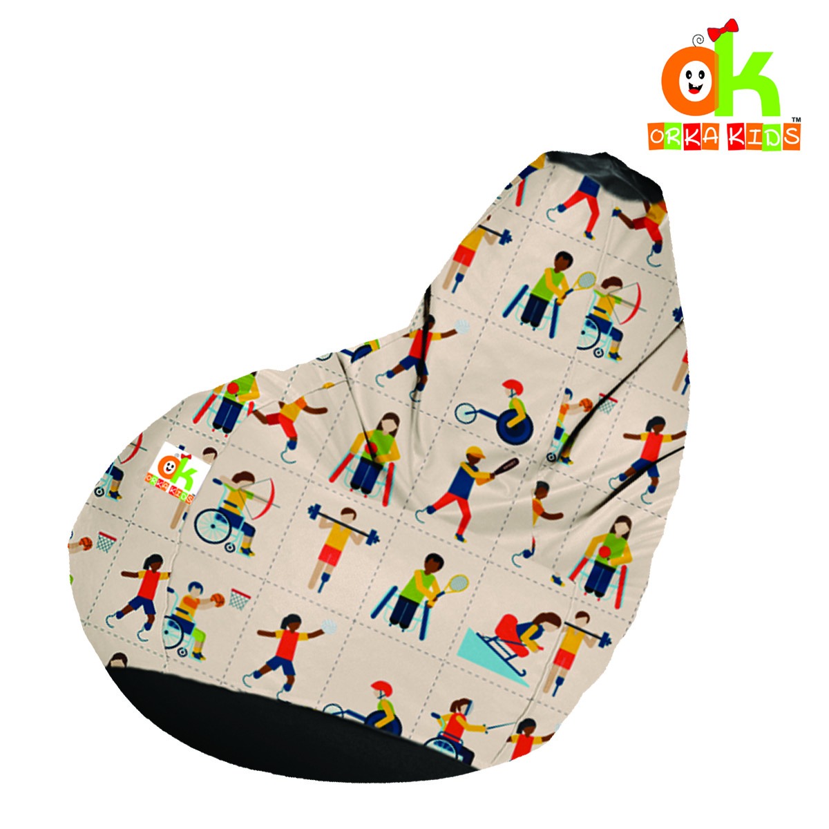 ORKA Kids Digital Printed18 Sports Goal Theme Bean Bag  