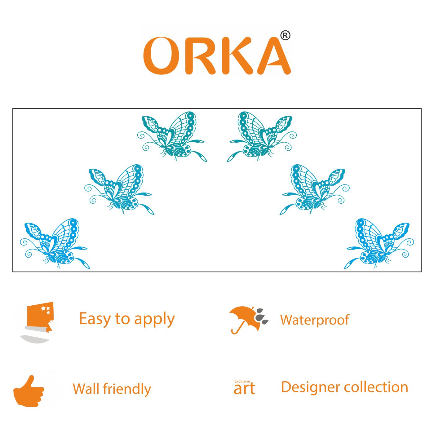ORKA Butterfly Theme Wall Decal Sticker 34  