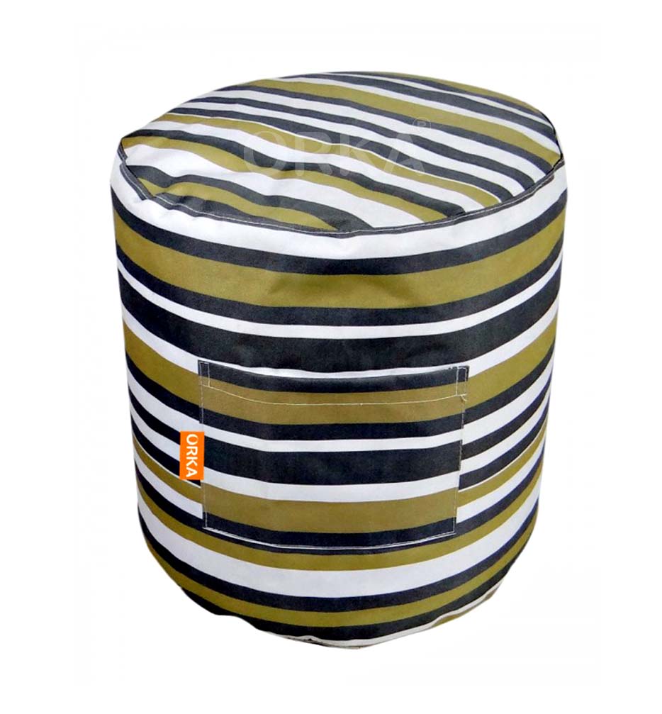 Orka Digital Printed Cylindrical Puffy Stripes Theme  